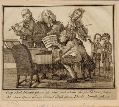 Georg Friedrich Haendel, Johann Sebastian Bach, Giuseppe Tartini, Johann Joachim Quantz, Christoph W av Unbekannt