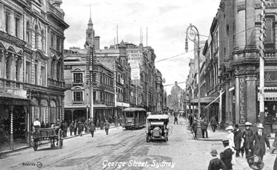 George Street, Sydney, Australien, ca 1900-talet av Unbekannt