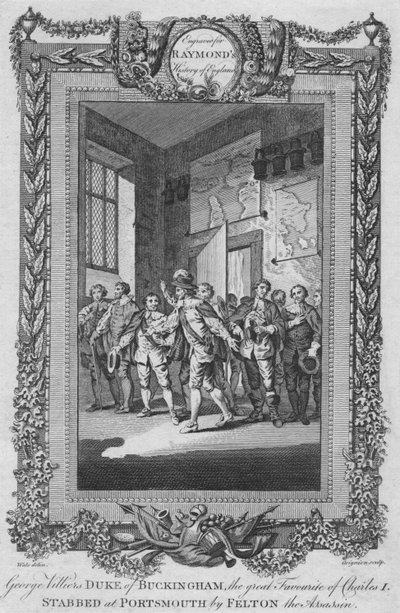 George Villiers, hertig av Buckingham, Charles I:s stora favorit, knivhuggen, c1787 av Unbekannt
