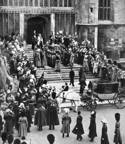 George Vs viloplats, St Georges Chapel, Windsor Castle, 28 januari 1936 av Unbekannt