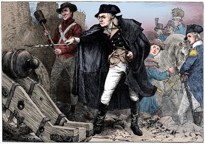 George Washington vid belägringen av Yorktown, Virginia, 1781 c1880 av Unbekannt