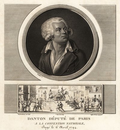 Georges Danton, vice i Paris vid Nationalkonventet, avrättad 1794 av Unbekannt
