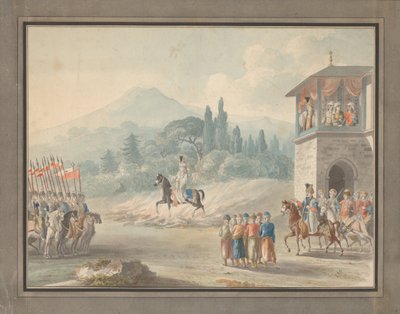 Georgisk kavalleriöversikt, ca. 1780 av Unbekannt