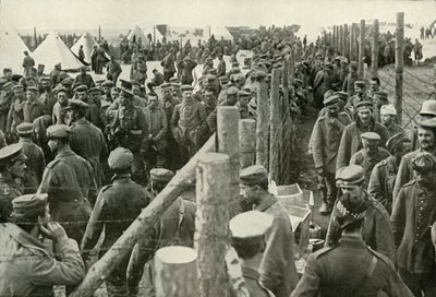 Tyska fångar som går in i burarna, 1919. av Unbekannt