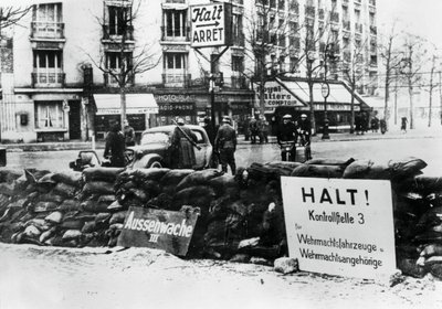 Tysk checkpoint, ockuperat Paris, 1940-1944 av Unbekannt