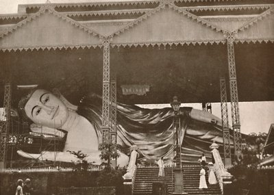 Gigantisk liggande figur av Buddha, Pegu, 1900. av Unbekannt