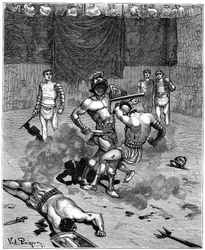 Gladiatorstrid, 1882-1884 av Unbekannt
