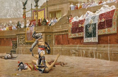 Gladiatorer på den romerska arenan av Unbekannt