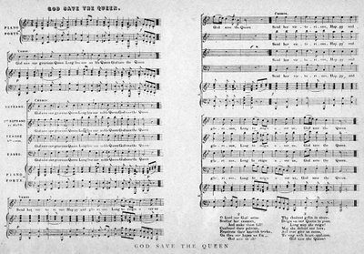God Save the Queen, notblad, 1900 av Unbekannt