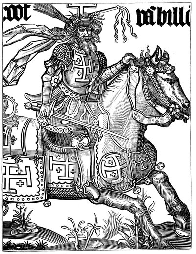 Godfrey of Bouillon, fransk korsfarare från 1000-talet, 1400-talet av Unbekannt