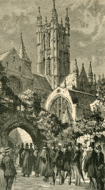 Going to Service By The Dark Entry: Colonial and Indian Visitors at Canterbury, 1886. av Unbekannt