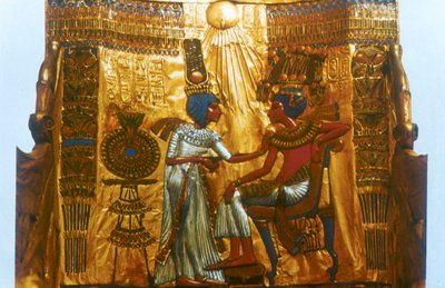 Tutankhamons gyllene tron, fornegyptisk, 18:e dynastin, Nya kungariket, 1300-talet f.Kr. av Unbekannt