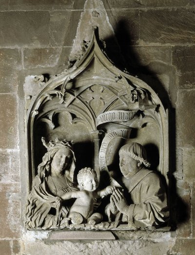 Gotisk konst: epitafium av en kanonstenskulptur av Nicholas av Leiden. 1463 Notre Dame-katedralen Strasbourg (Bas-Rhin) av Unbekannt