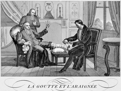 Gikt och spindeln, c1835 av Unbekannt