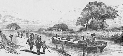 Grain-Boat på Erie Canal, 1883 av Unbekannt