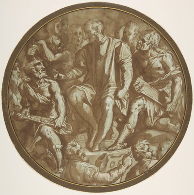 Storhertig Cosimo I av Toscana Omgiven av sina konstnärer, ca. 1556-62. av Unbekannt