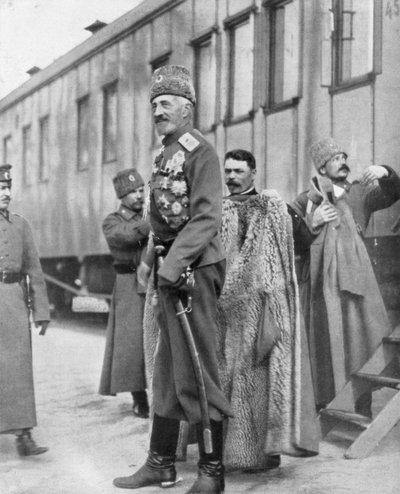 Storhertig Nikolaj Nikolajevitj, rysk general från första världskriget, 16-17 mars 1917 av Unbekannt
