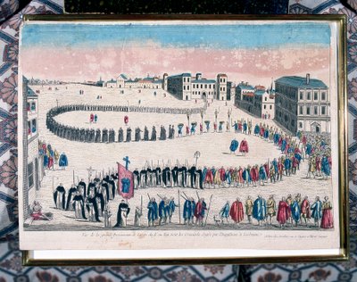 Stor procession av brottslingar dömda av inkvisitionen av Lissabon, 1700-talet av Unbekannt