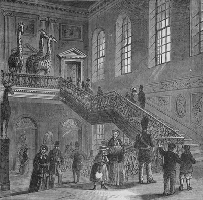 Stora trappan i Montagu House, Bloomsbury, London, c1830 1878 av Unbekannt
