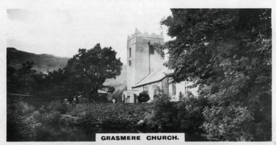 Grasmere Church, Wordsworths begravningsplats, Cumbria, c1920-talet av Unbekannt