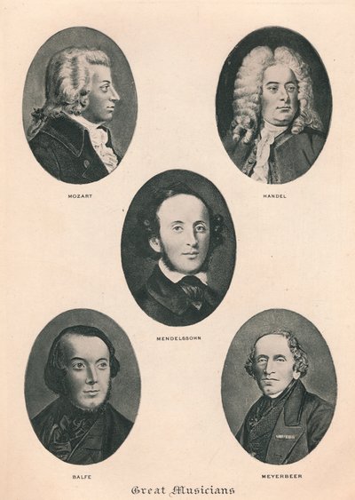 Stora musiker - tavla IV, 1895 av Unbekannt