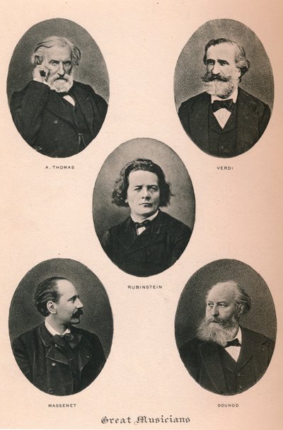 Stora musiker - tavla I., 1895 av Unbekannt
