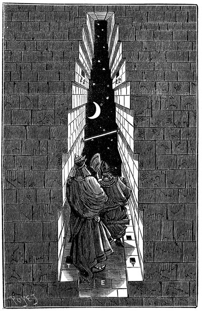 Den stora Keopspyramiden i Giza användes som ett astronomiskt observatorium, 1891 av Unbekannt