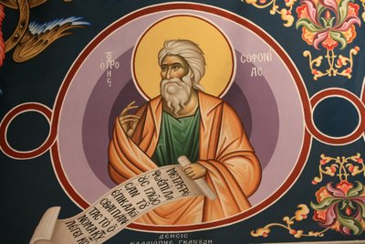 Grekisk-ortodox ikon som föreställer Saint Sophonias Thessalonique Grekland av Unbekannt
