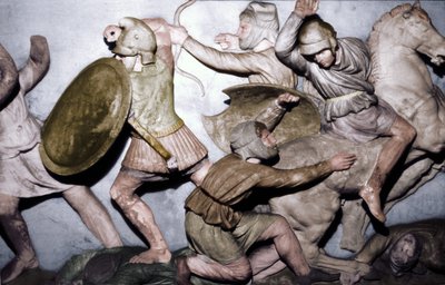 Greker slåss mot perser, Alexandersarkofagen, Sidon, 300-talet f.Kr., 1900-talet av Unbekannt