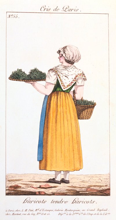 Försäljare av gröna bönor, 1826 av Unbekannt