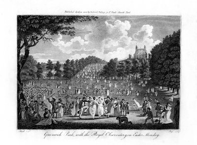 Greenwich Park, med Royal Observatory, på annandag påsk, London, 1804 av Unbekannt