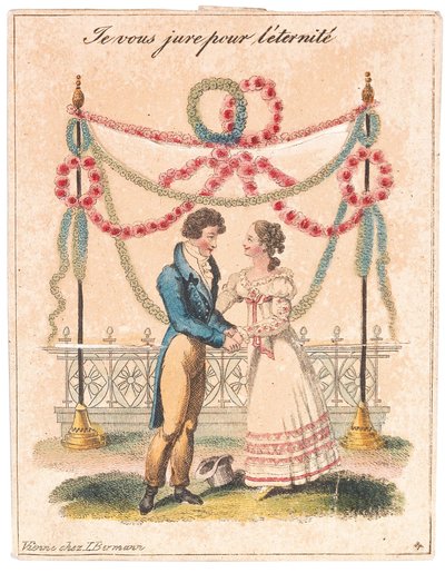 Gratulationskort jag svär dig för evighet, Kärlek och trohet, efter 1815. av Unbekannt
