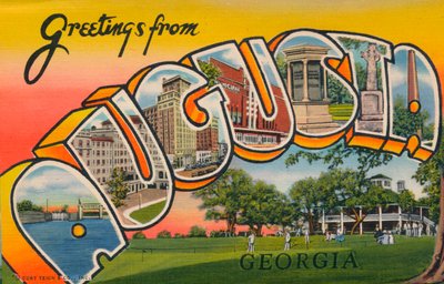 Hälsningskort med Augusta, Georgia, 1943 av Unbekannt