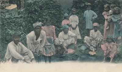 Hälsningar från Jamaica. Coolies tvätt, 1905. av Unbekannt