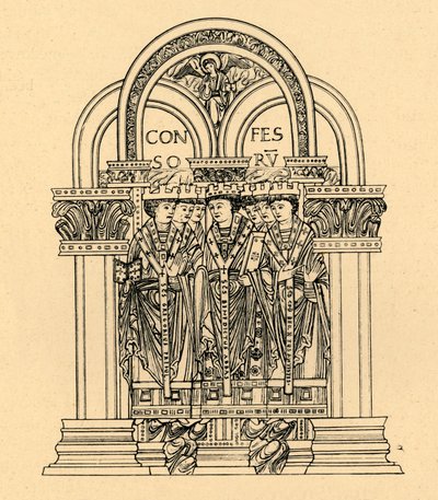 Gregory den store, St. Benedict och St. Cuthbert, 1908 av Unbekannt