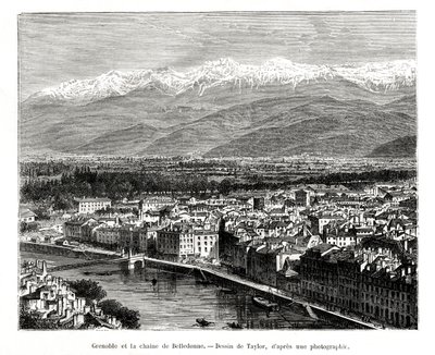 Grenoble från Belledonne-området, Frankrike, 1886 av Unbekannt