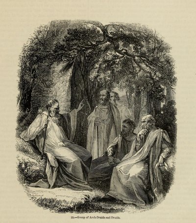 Group of Archdruids and Druids Från boken Old England: A Pictorial Museum, 1845 av Unbekannt