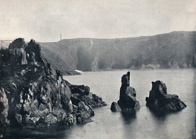 Guernsey - Moulin Huet Bay, med hund- och lejonklipporna, 1895 av Unbekannt