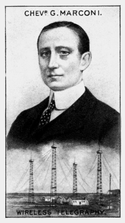 Guglielmo Marchese Marconi, italiensk elektroingenjör, c1924 av Unbekannt