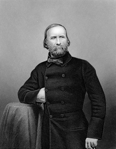 Guiseppe Garibaldi, italiensk patriot, 1860 av Unbekannt