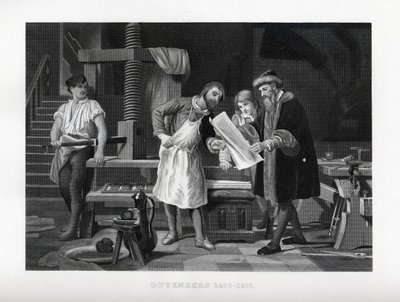 Gutenberg 1400-1468, 1882 av Unbekannt