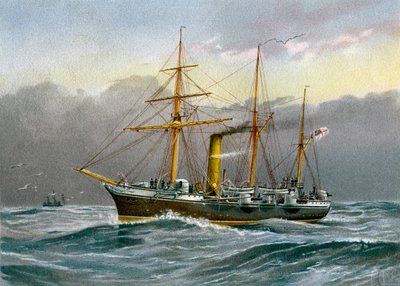 HMS Nymphe, Royal Navy slup, c1890-c1893 av Unbekannt