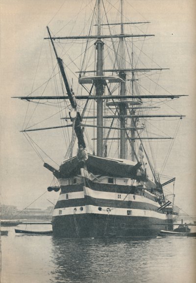 HMS Victory innan hon fördes till torrdocka 1922, 1936 av Unbekannt