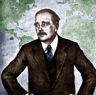 H G Wells - porträtt av den engelska romanförfattaren, journalisten, sociologen och historikern, ca. 1933. 21 september 1866 - 13 augusti 1946. Världarnas krig. av Unbekannt