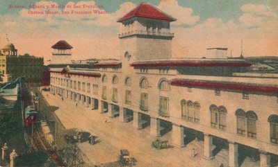 Havanna: Tullen och hamnen i San Francisco. Custom House, San Francisco Wharf, Kuba, c1910 av Unbekannt