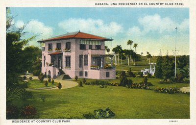 Havanna: Ett boende i Country Club Park. Bostad på Country Club Park, c1910 av Unbekannt