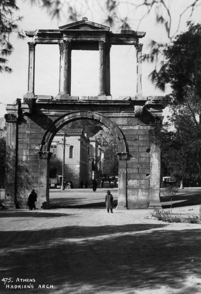 Hadrians Arch, Aten, Grekland, c1920-c1930s av Unbekannt