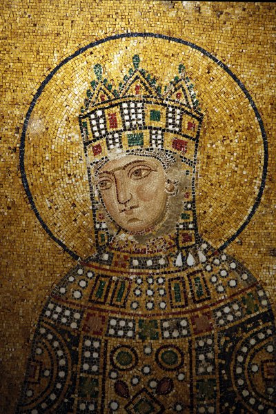 Hagia Sophia mosaikdetalj: Empress Zoe Istanbul Turquie av Unbekannt