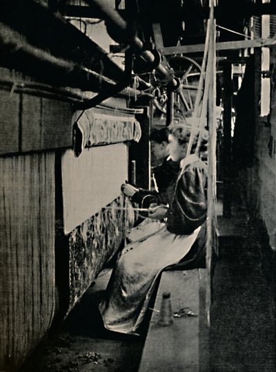 Hammersmith mattvävning på Merton Abbey Works, . av Unbekannt