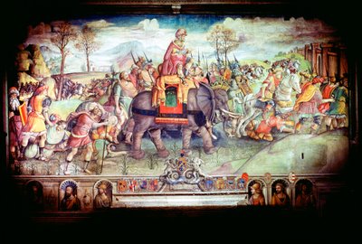 Hannibal och hans armé korsade Alperna, 218 f.Kr av Unbekannt